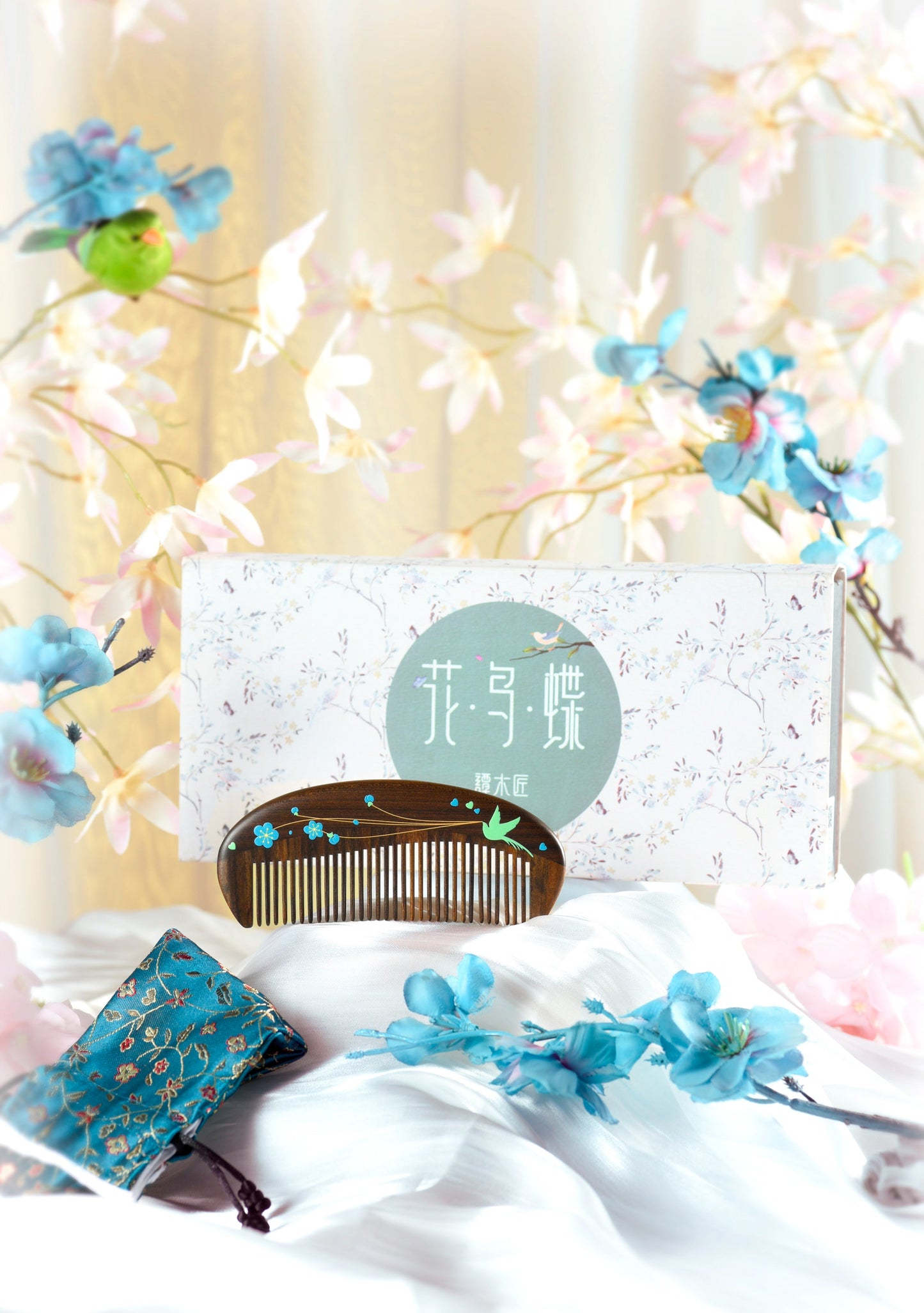Blue bird Hair Comb
