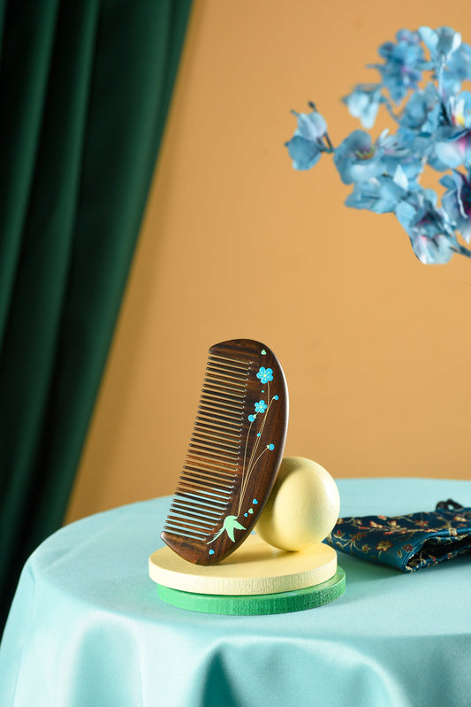 Blue bird Hair Comb