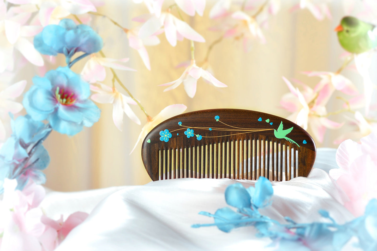 Blue bird Hair Comb